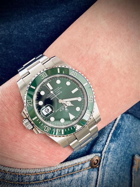 rolex submariner hullk wrist|Rolex Hulk submariner review.